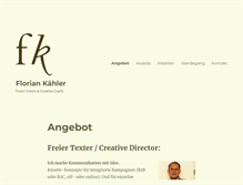 Tablet Screenshot of florian-kaehler.de